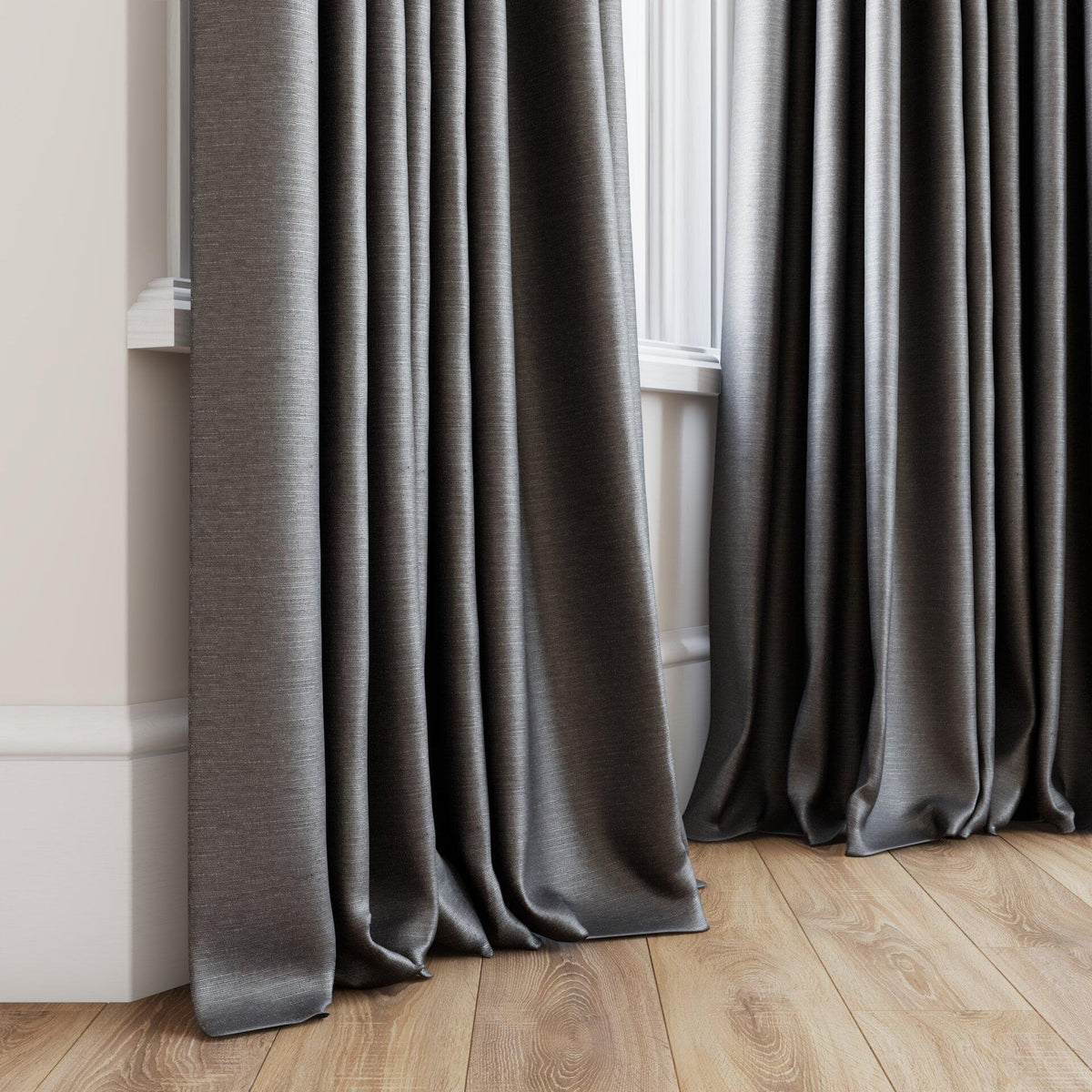 Sekers Riviera Granite fire retardant curtain fabric, view 3