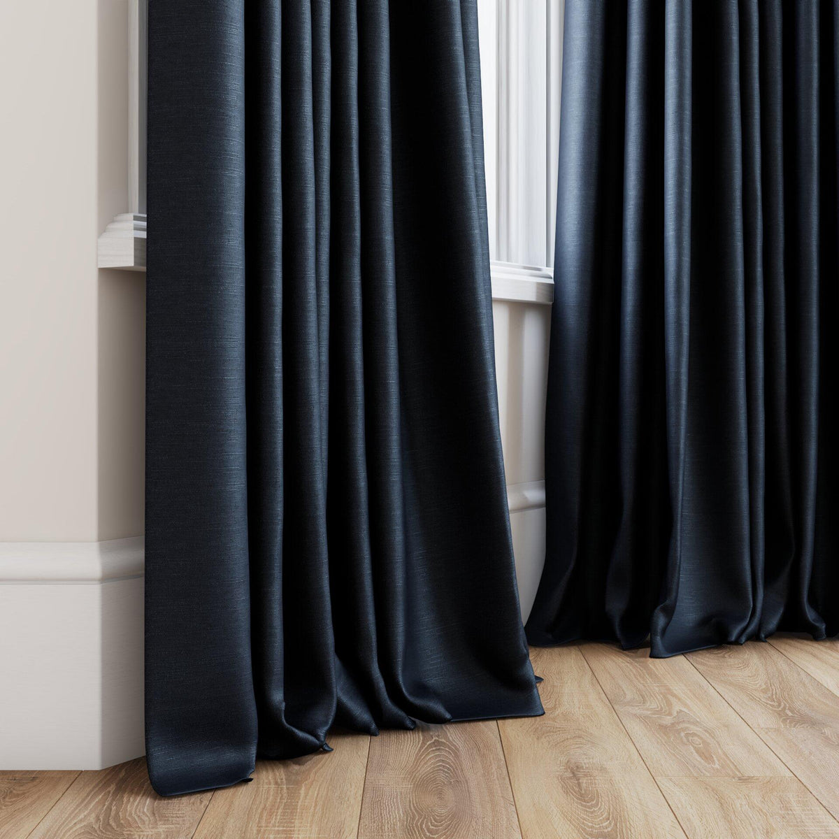 Sekers Riviera Carbon fire retardant curtain fabric, view 3