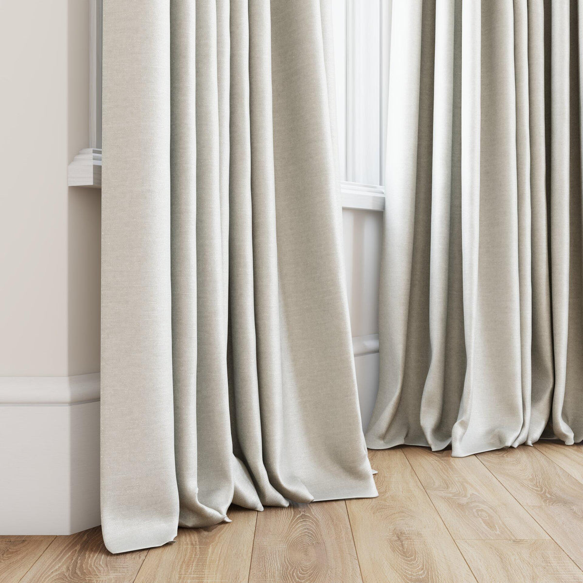 Sekers Riviera Cream fire retardant curtain fabric, view 3