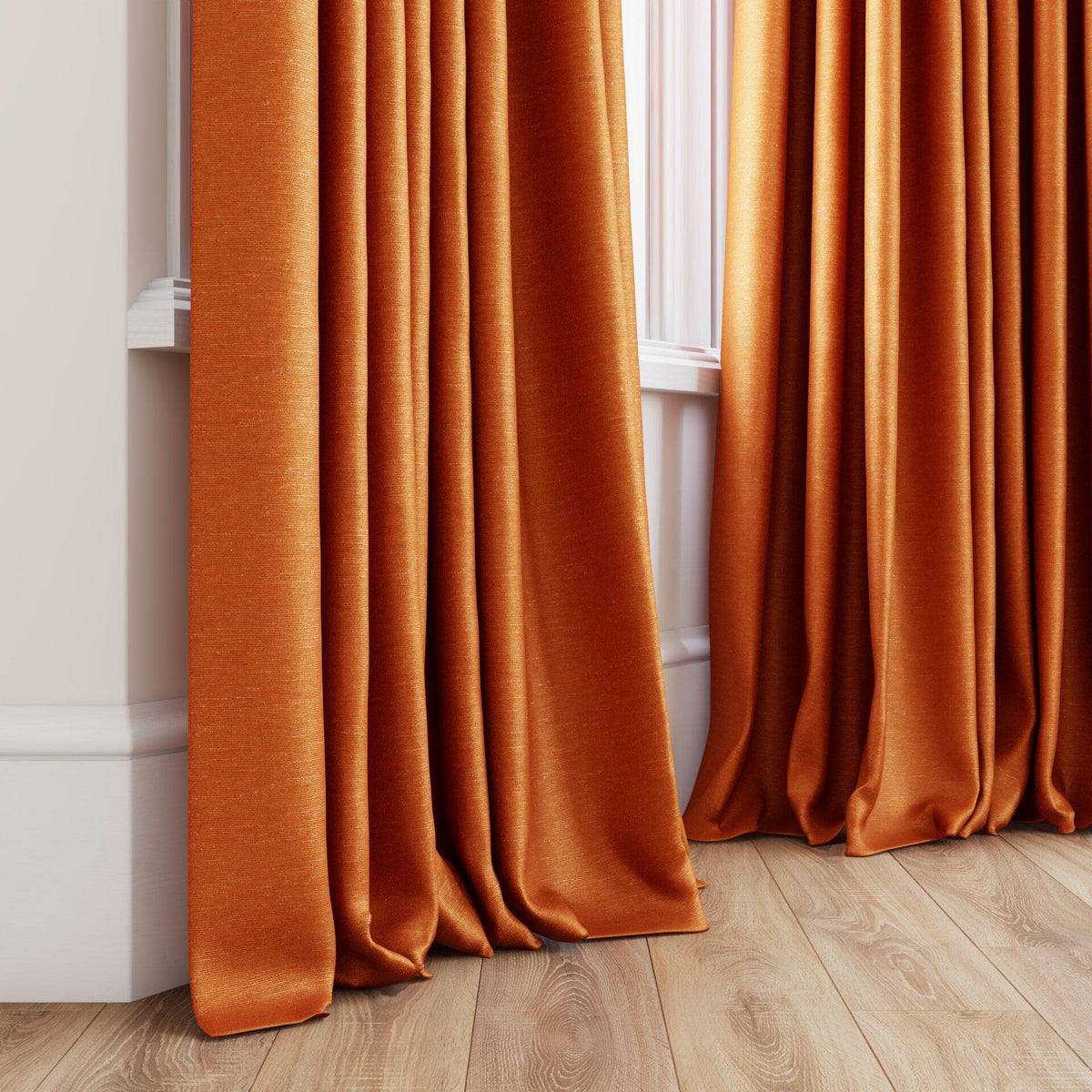 Sekers Riviera Copper fire retardant curtain fabric, view 3