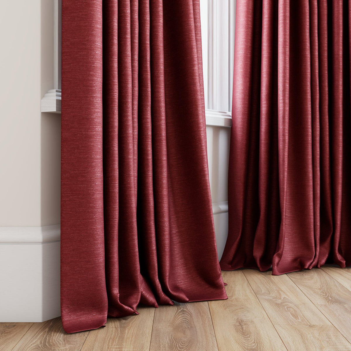 Sekers Riviera Garnet fire retardant curtain fabric, view 3