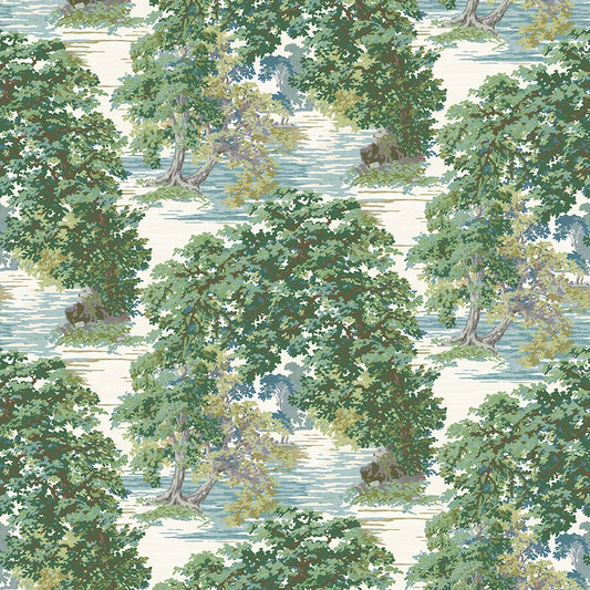 Panaz Ancient Canopy B09 Sap Green Fire Retardant Curtains