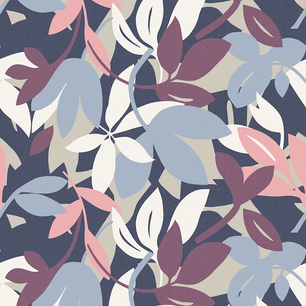 Panaz Baja F18 Grape Blush Indigo Fire Retardant Curtains