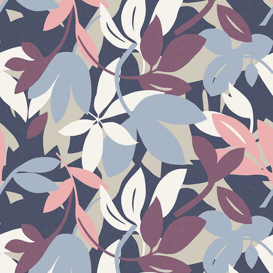 Panaz Baja F18 Grape Blush Indigo Fire Retardant Curtains