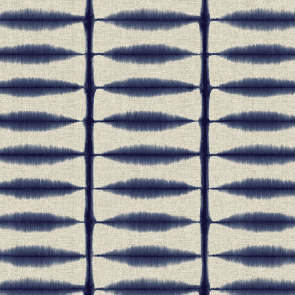 Panaz Shibori A06 Indigo Linen Fire Retardant Curtains