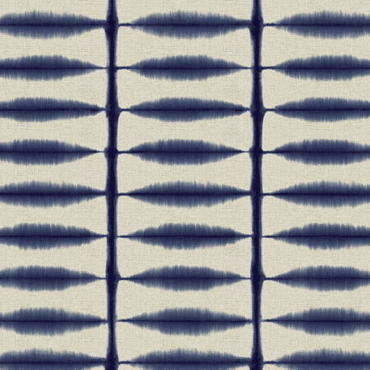 Panaz Shibori A06 Indigo Linen Fire Retardant Curtains