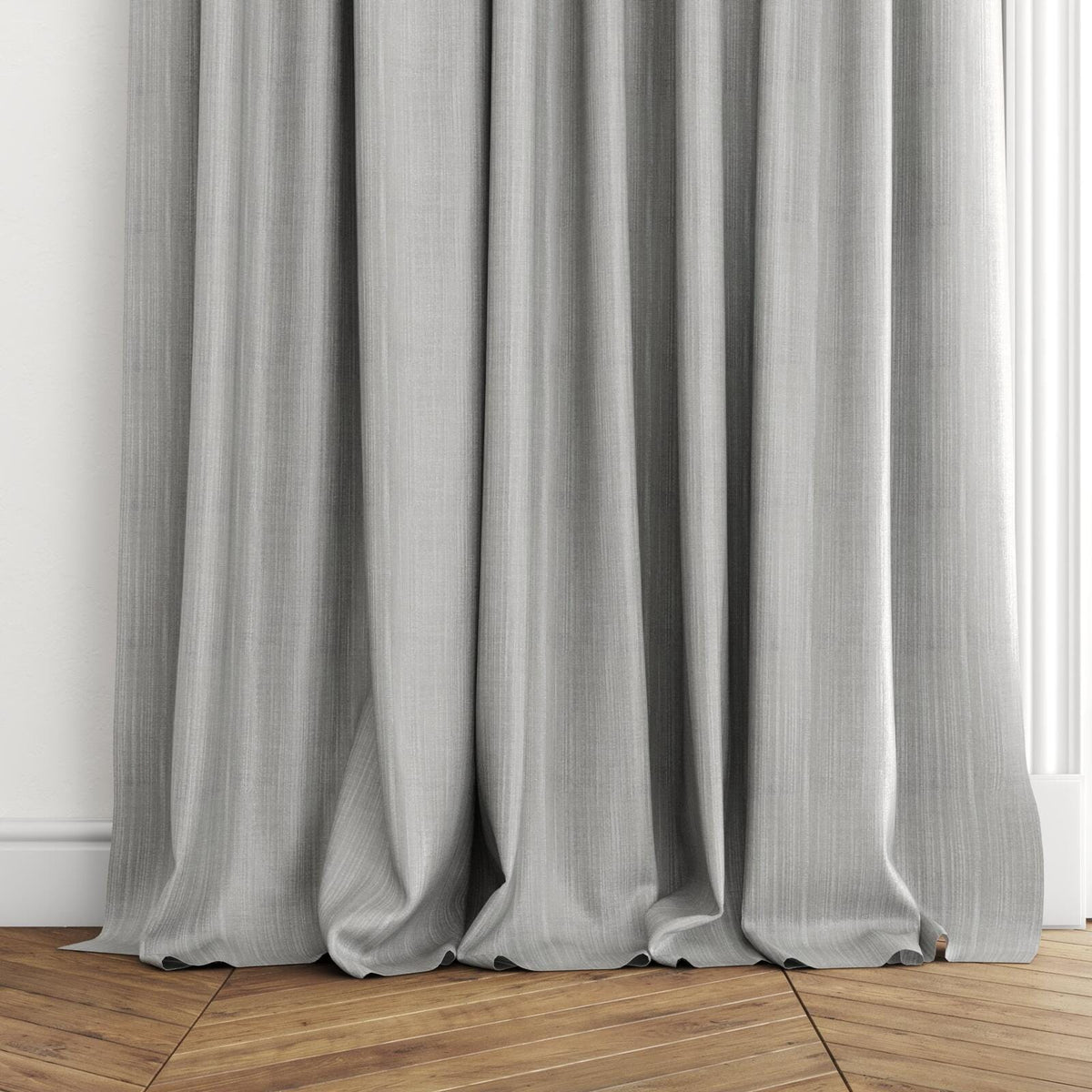 Sekers Acrux Platinum fire retardant curtain fabric, view 4