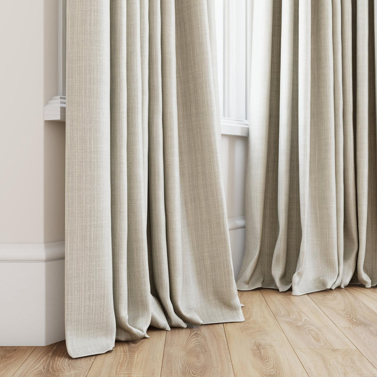 Sekers Acrux Shortbread fire retardant curtain fabric, view 6