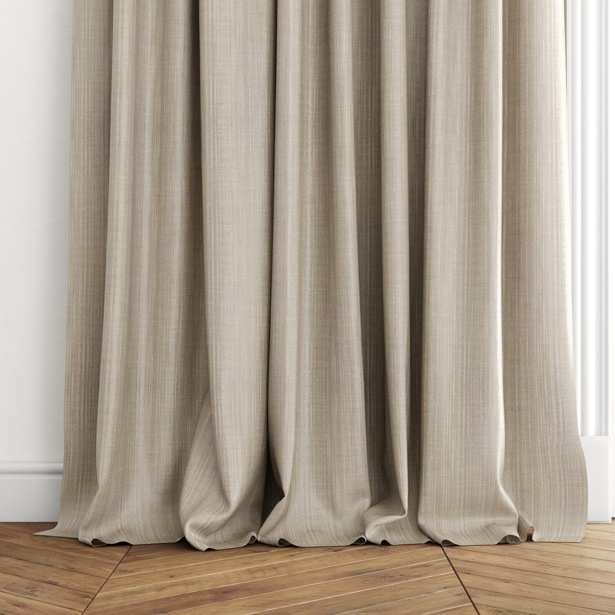 Sekers Acrux Brass fire retardant curtain fabric, view 5