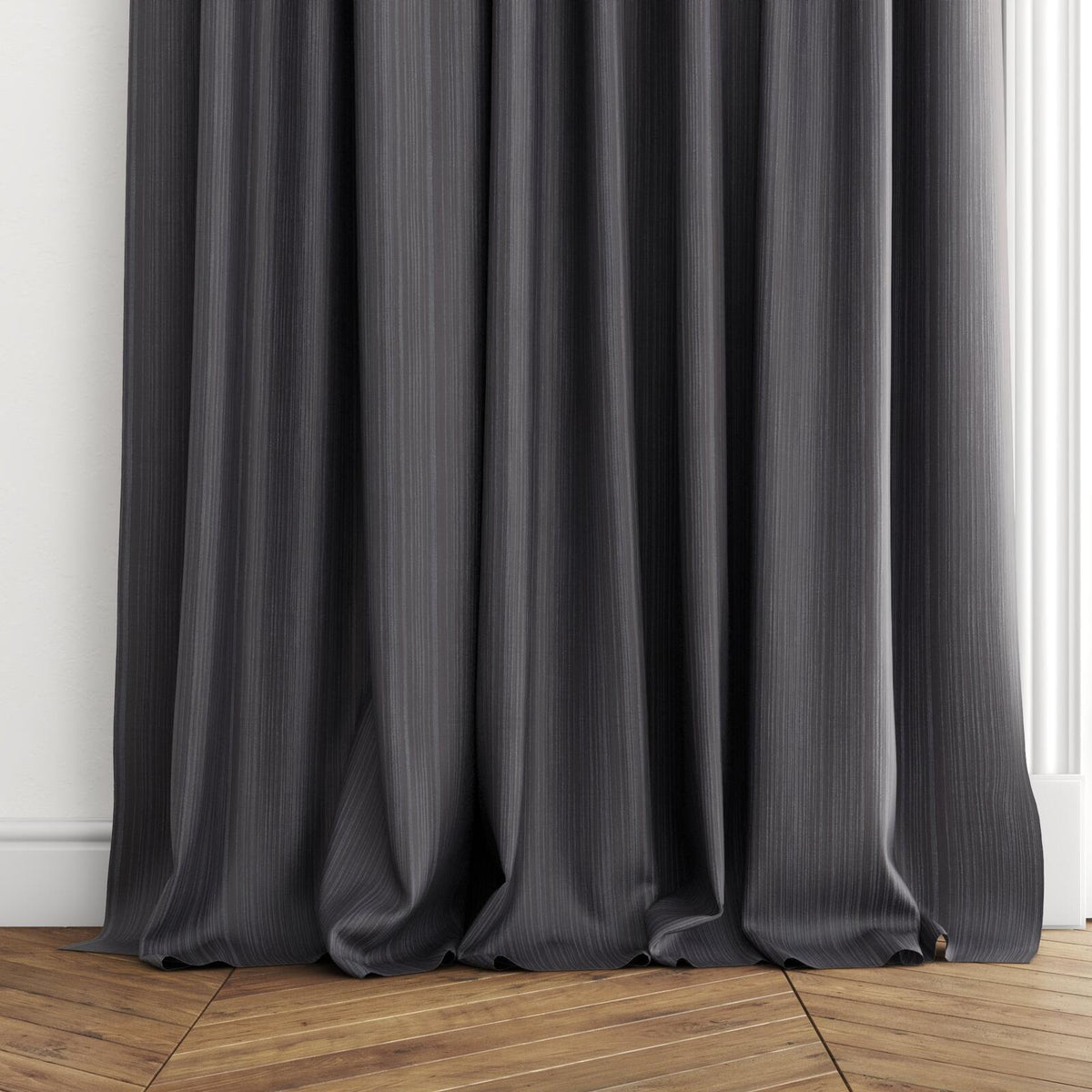 Sekers Acrux Midnight fire retardant curtain fabric, view 5