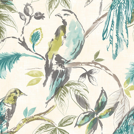 Bancroft Small Birdsong Lagoon Fire Retardant Curtains