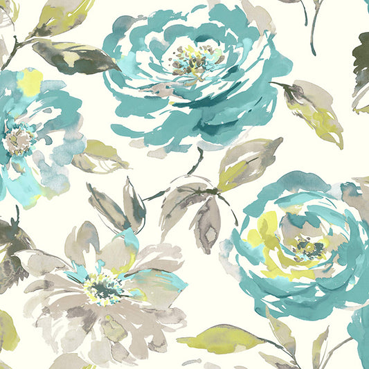Bancroft Floribunda Lagoon Fire Retardant Curtains