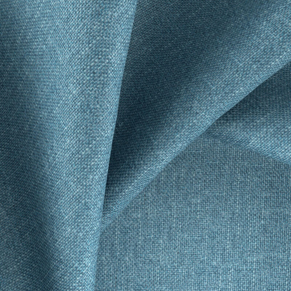 Sekers Tenby Teal fire retardant curtain fabric, view 2