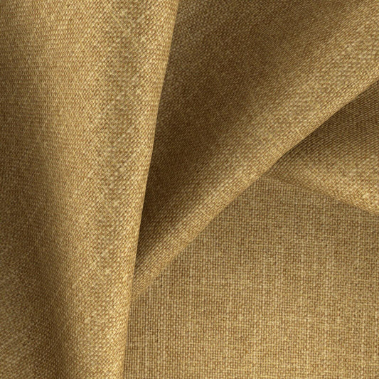 Sekers Tenby Ochre fire retardant curtain fabric, view 2