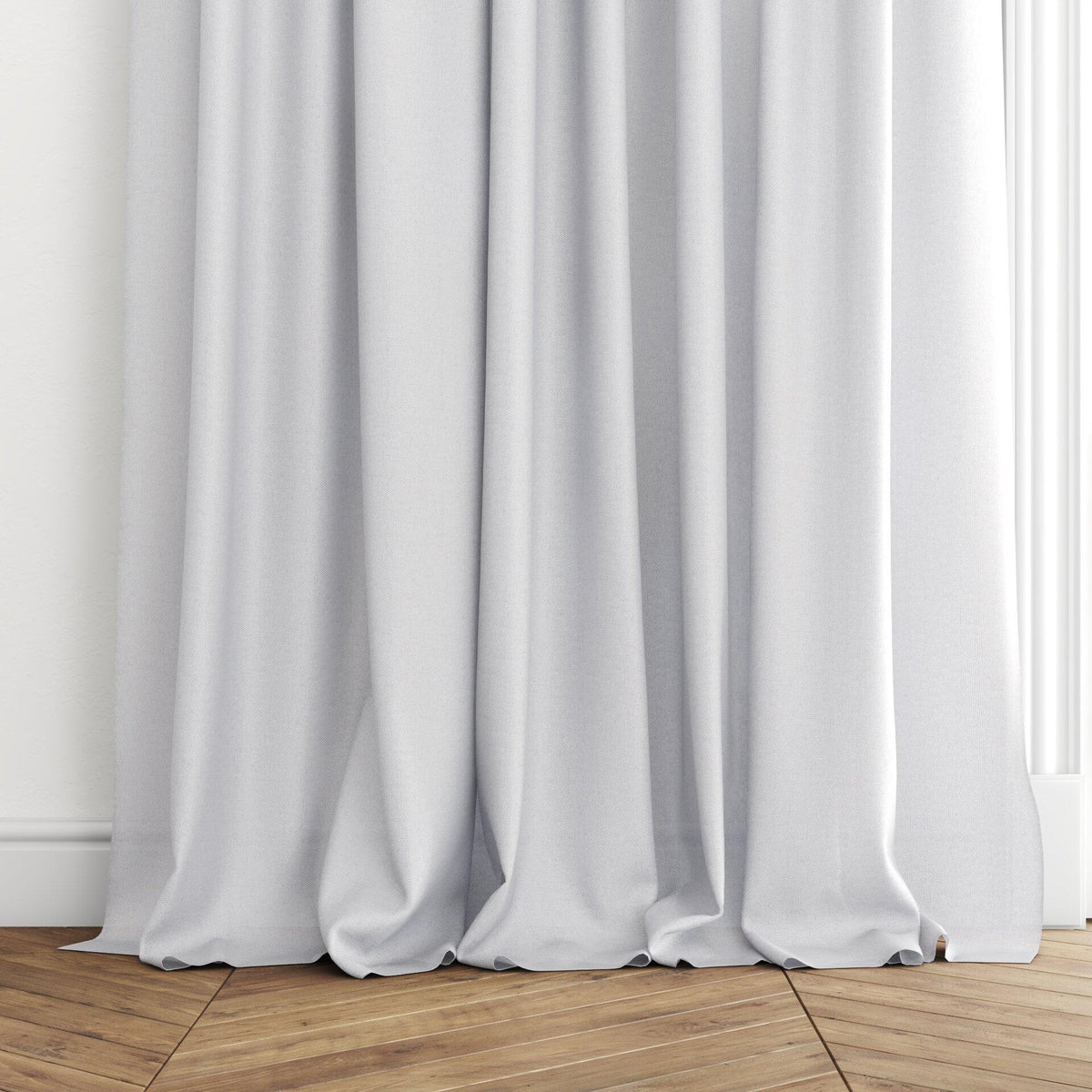 Sekers Yara Light Grey fire retardant curtain fabric, view 3