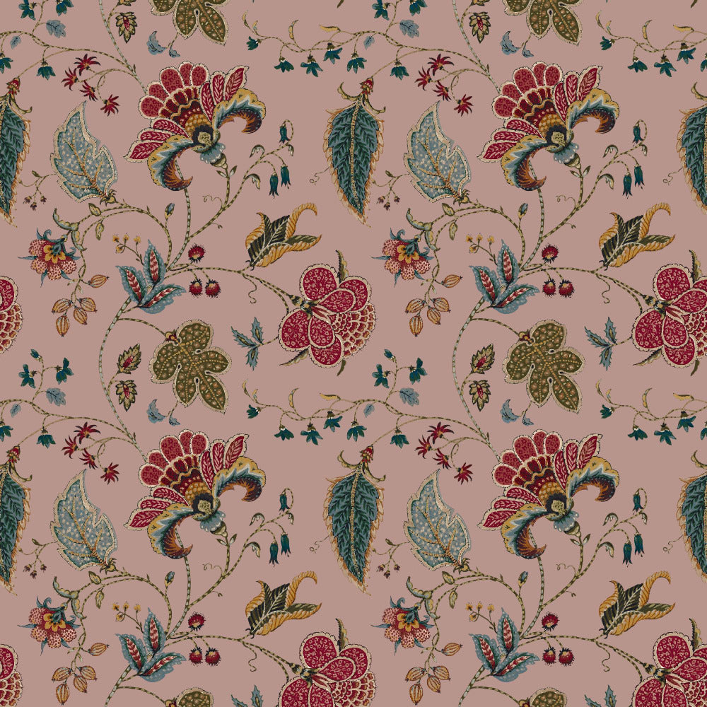 Mallion & Knowles Varanasi Blush Fire Retardant Curtains