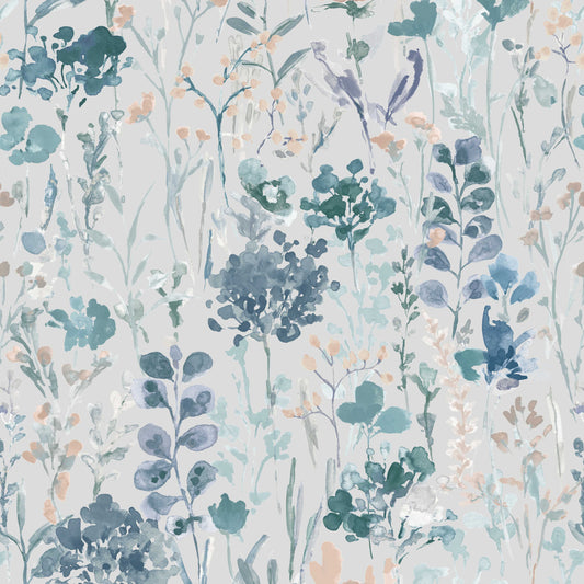 ILIV Amaryllis Slate Blue Fire Retardant Curtains