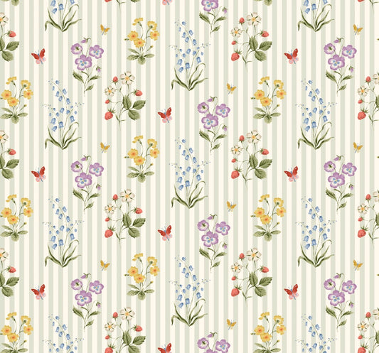 Edinburgh Weavers Anita Stripe Sage Fire Retardant Curtains