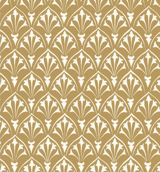 Edinburgh Weavers Arches Gold Fire Retardant Curtains