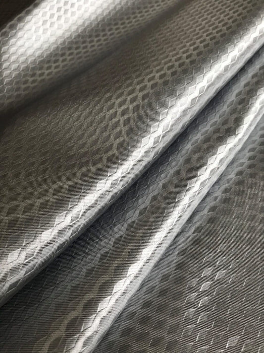 Edinburgh Weavers Ariel Silver Fire Retardant Curtains