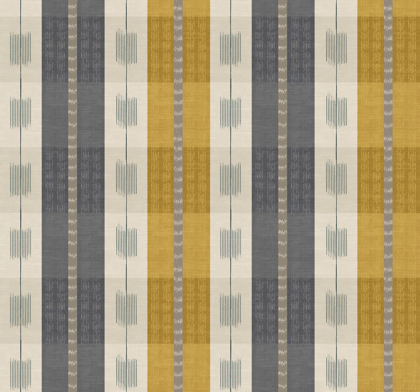 Skopos Atlantic Stripe Saffron Yellow Fire Retardant Curtains