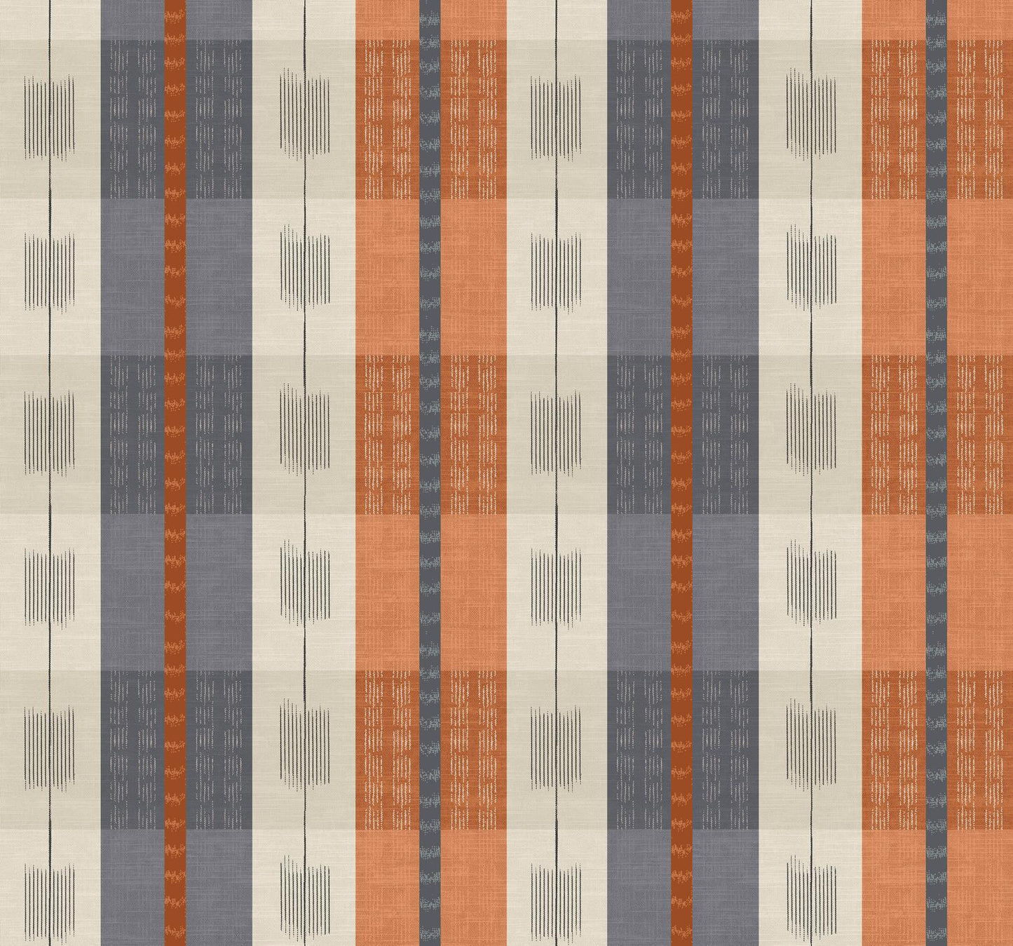 Skopos Atlantic Stripe Paprika Fire Retardant Curtains