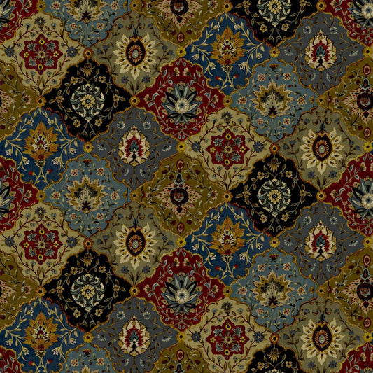Mallion & Knowles Kashmir Chintz Fire Retardant Curtains