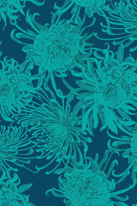 Skopos Bloem Cyan Fire Retardant Curtains