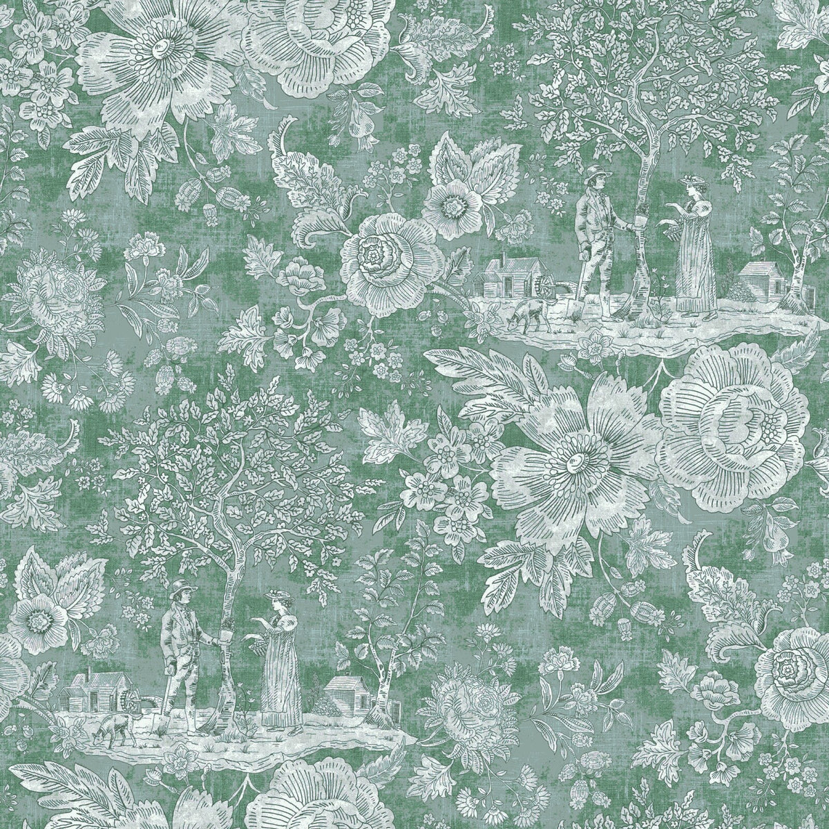 Edmund Bell Bukhara Mint Fire Retardant Curtain Fabric