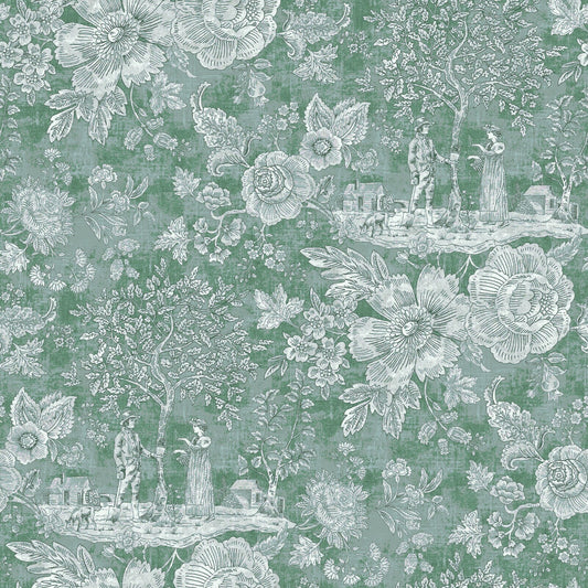 Edmund Bell Bukhara Mint Fire Retardant Curtain Fabric