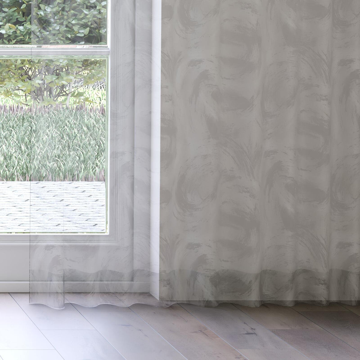 Sekers Nevis Horizon fire retardant curtain fabric, view 3
