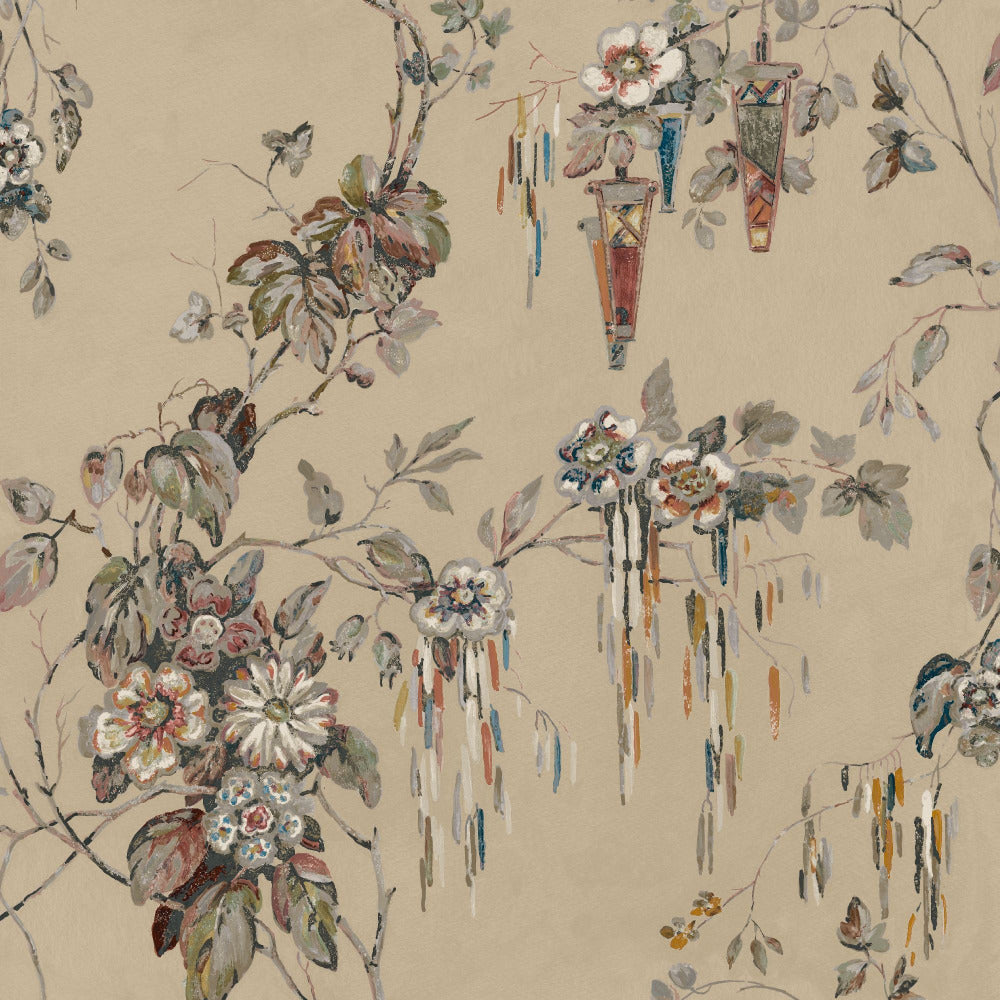 Mallion & Knowles Tiffany Sandstone Fire Retardant Curtains texture detail