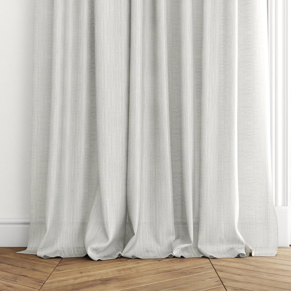 Sekers Khamsin Chalk fire retardant curtain fabric, view 3