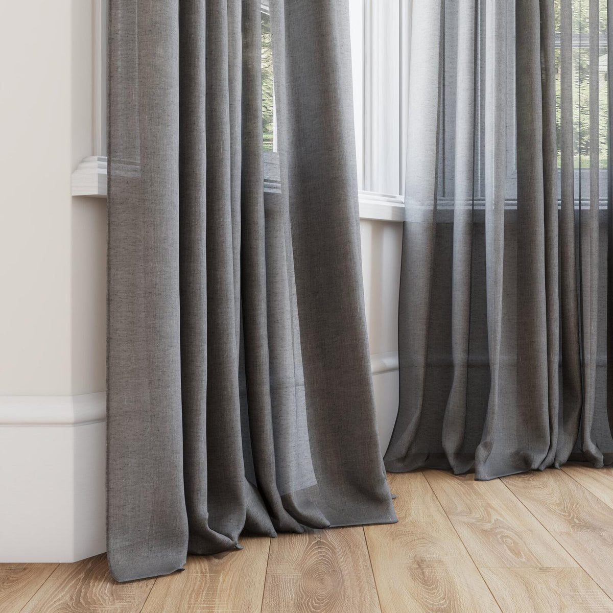 Sekers Zonda Shadow fire retardant curtain fabric, view 3