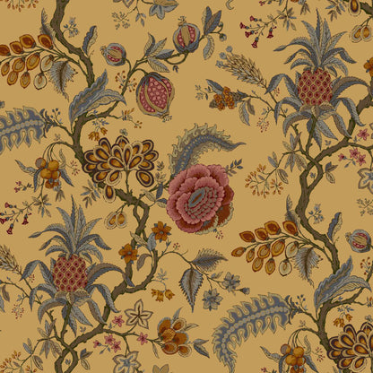 Mallion & Knowles Pompadour Gold Fire Retardant Curtains