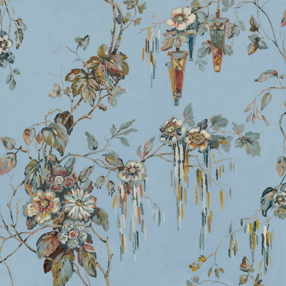Mallion & Knowles Tiffany Sky Fire Retardant Curtains texture detail