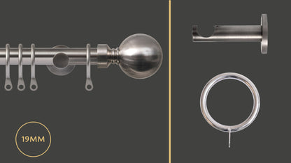 Renaissance Contract 19 stainless steel contract curtain pole sets