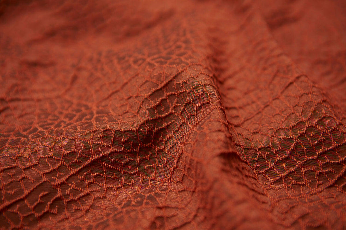 Edinburgh Weavers Crackle Orange Fire Retardant Curtains