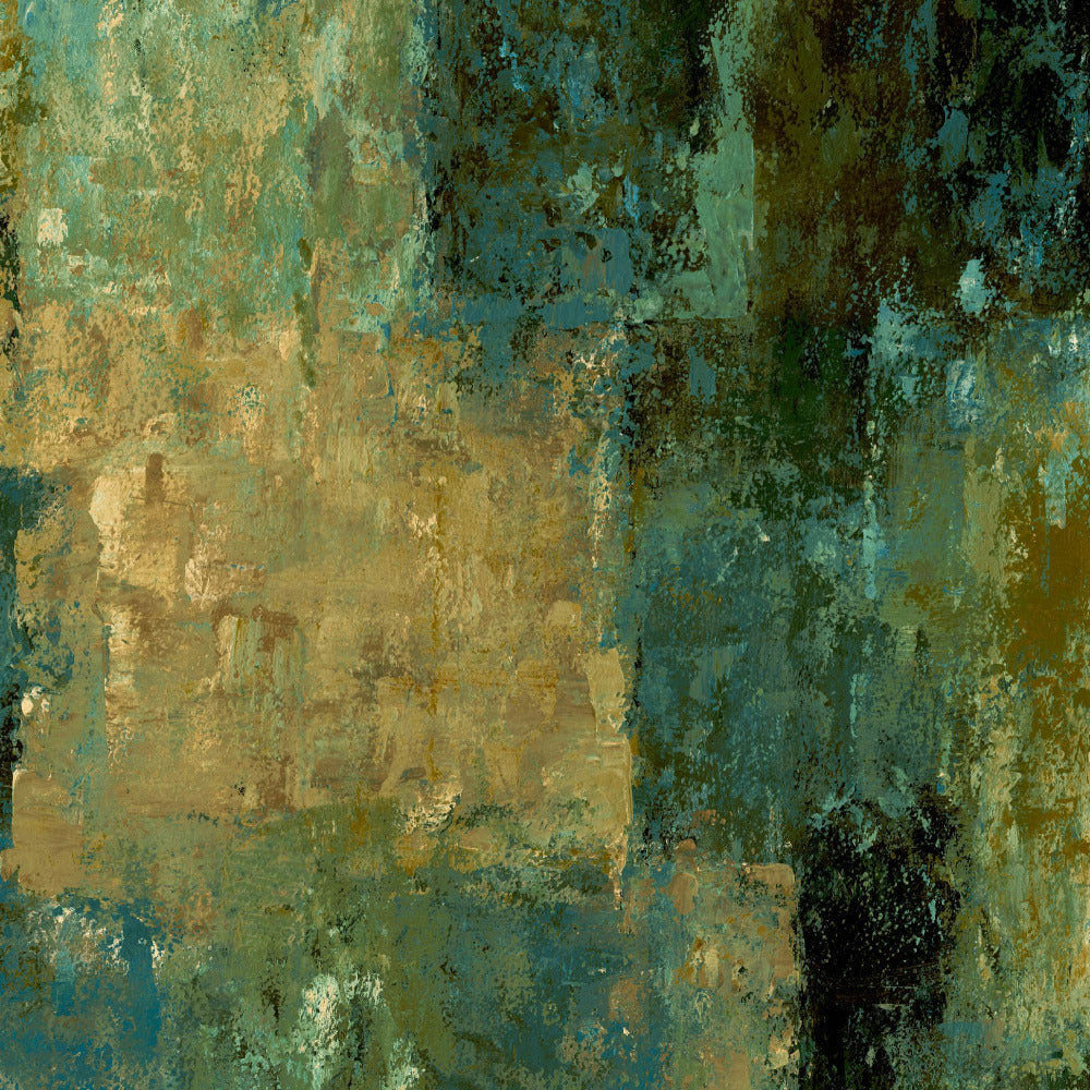 Mallion & Knowles Patina Jade-Gold Fire Retardant Curtains texture detail