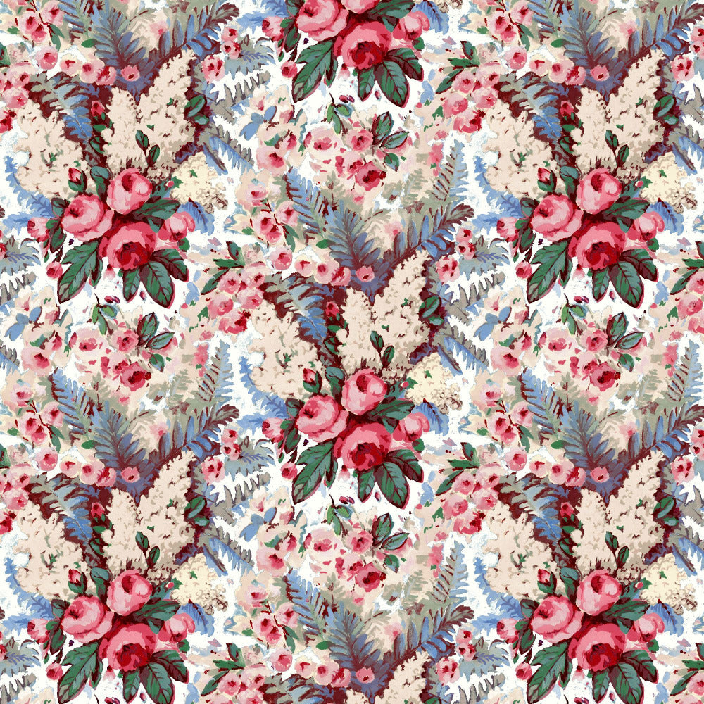 Mallion & Knowles Rose Bower Rose Fire Retardant Curtains