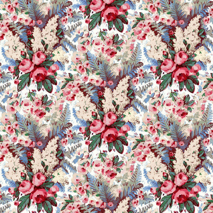 Mallion & Knowles Rose Bower Rose Fire Retardant Curtains