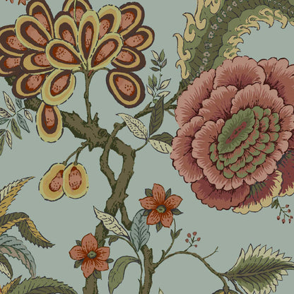 Mallion & Knowles Pompadour Willow Fire Retardant Curtains texture detail