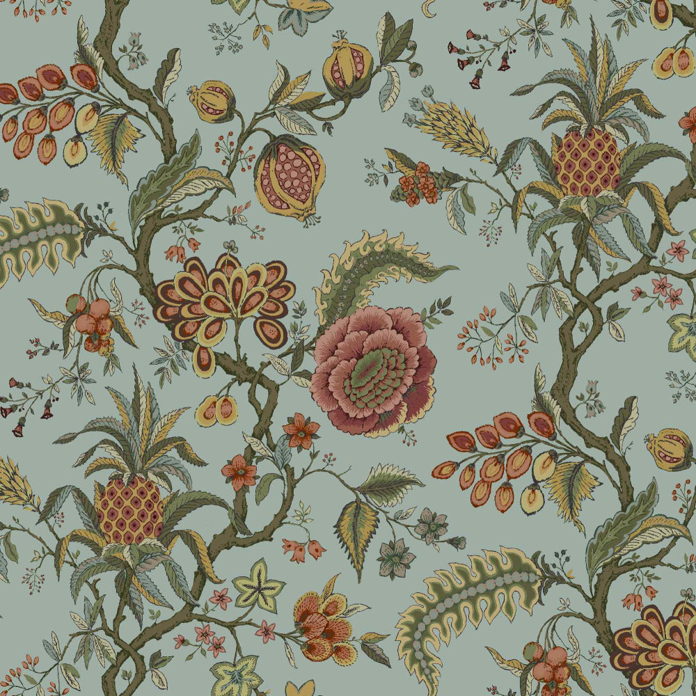 Mallion & Knowles Pompadour Willow Fire Retardant Curtains
