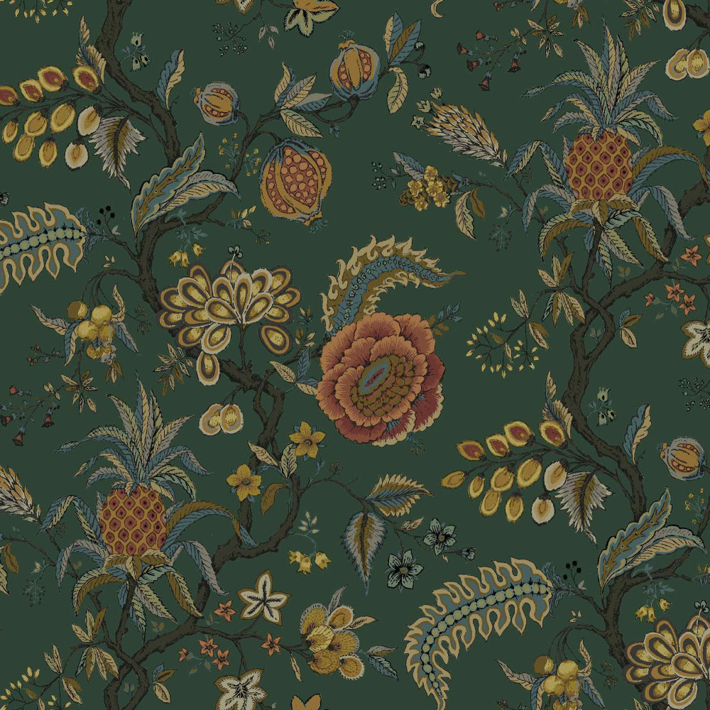 Mallion & Knowles Pompadour Forest Fire Retardant Curtains