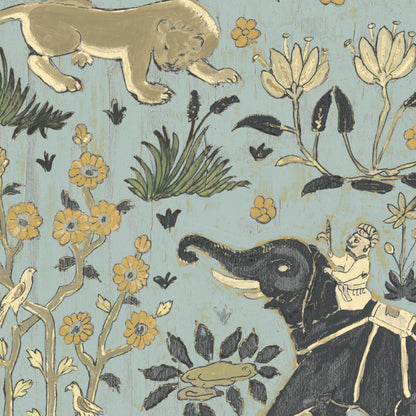 Mallion & Knowles Maharaja Jade Fire Retardant Curtains texture detail