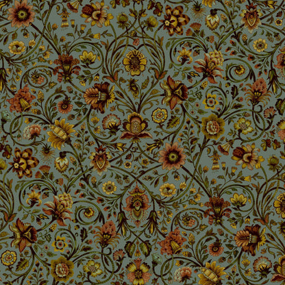 Mallion & Knowles Baroda Amber/Sage Fire Retardant Curtains