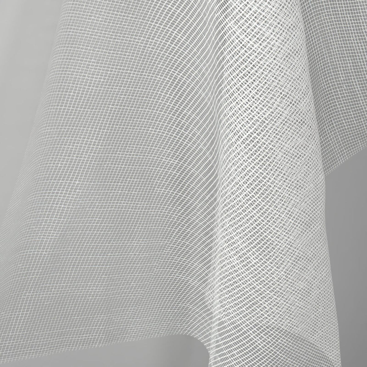 Sekers Bora Winter White fire retardant curtain fabric, view 2