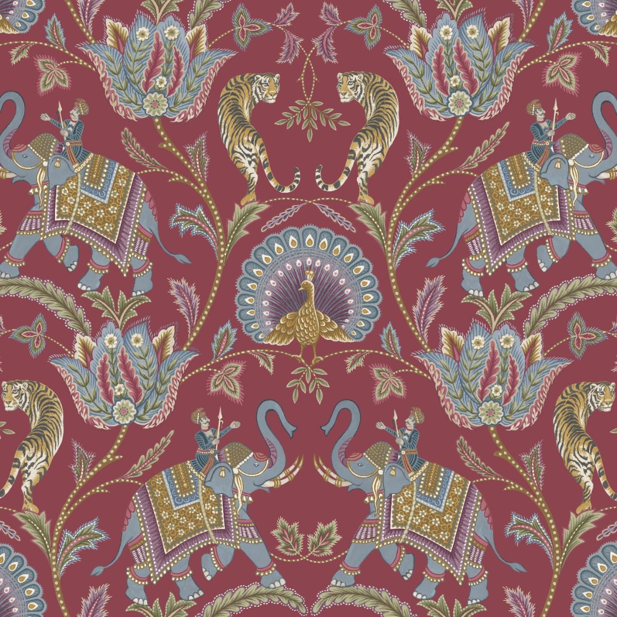 ILIV Elephas Cerise Fire Retardant Curtains