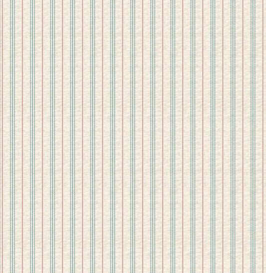 Edinburgh Weavers Ella Contract Stripe with Texture Teal Fire Retardant Curtains
