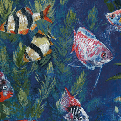 Mallion & Knowles Pisces Marina Fire Retardant Curtains texture detail